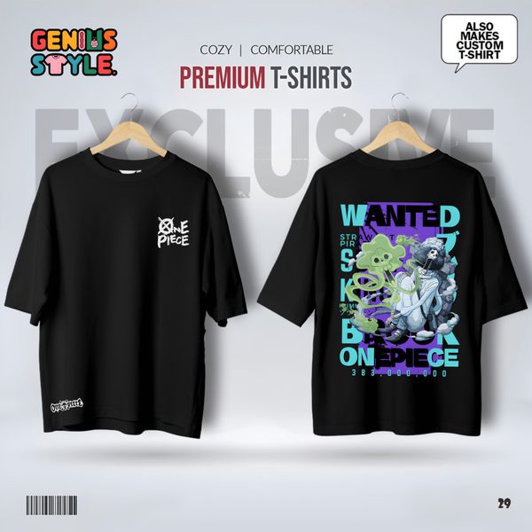Wanted Drop Shoulder Anime T-shirt - 29