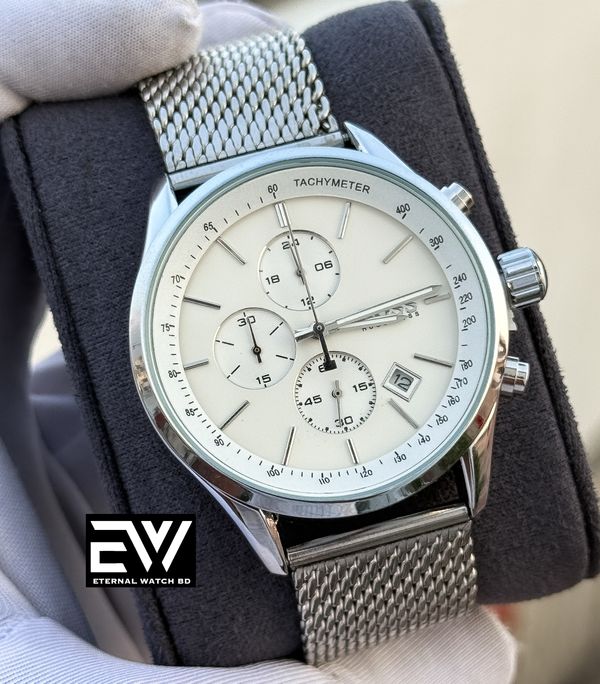 BOSS CHRONO MASH CHAIN WHITE DIAL