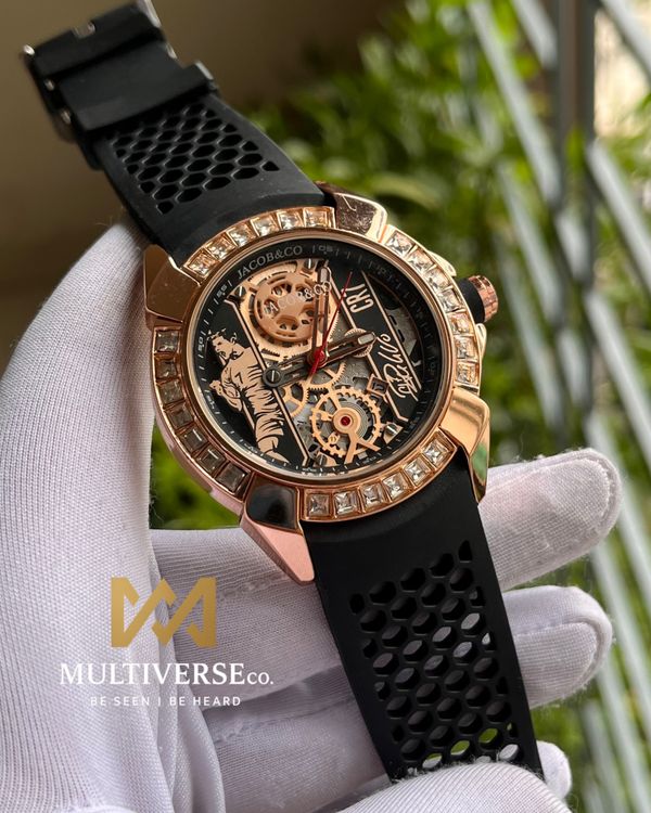 CR7 Jacob and Co Iced Out Black Golden (AA)