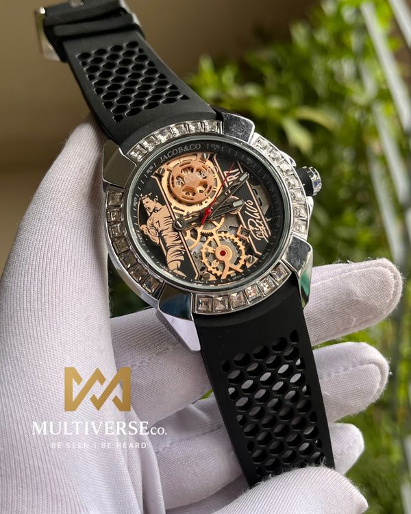 CR7 Jacob and Co Iced Out Black Silver (AA)