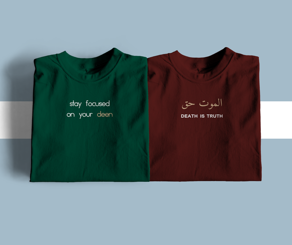 Death is Truth + Stay Focused Premium Cotton T-Shirt Combo Package