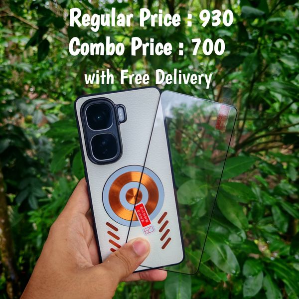 IQOO Neo10 combo Leather magnetic back cover + screen protector fingerprint granted