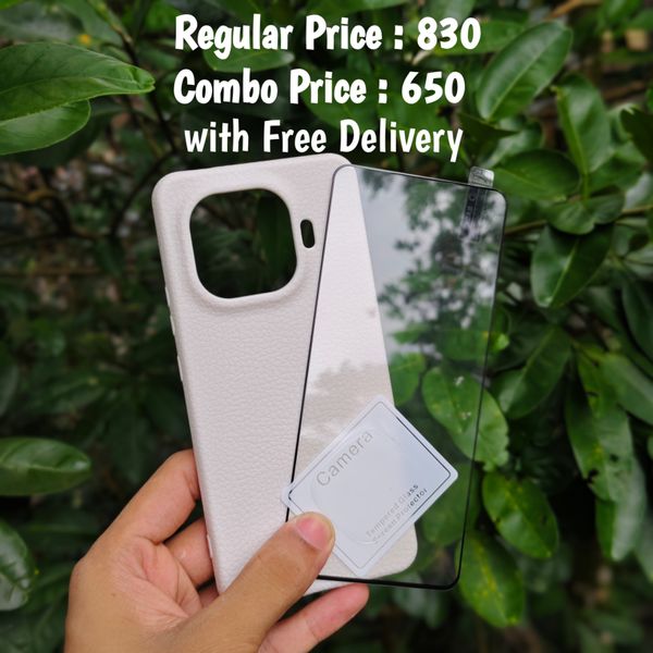 IQOO Z9Turbo combo soft silicone cover + screen protector + camera protector (glass)