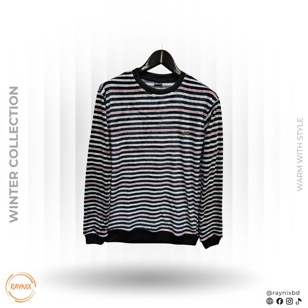 Xtreme Winter Collection Striped Velvet-Touch Sweatshirt