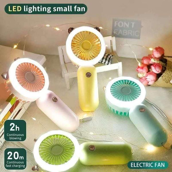 Mini rechargeable light fan available All color
