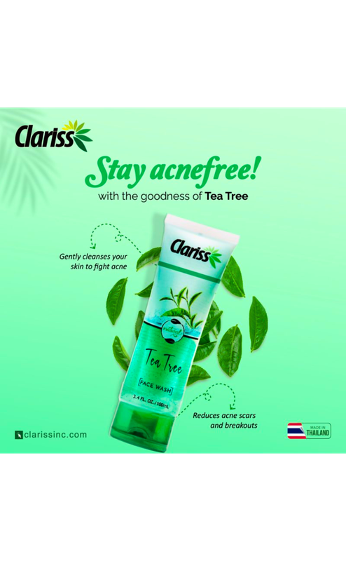 CLARISS TEA TREE FACE WASH 100ml - Image 2