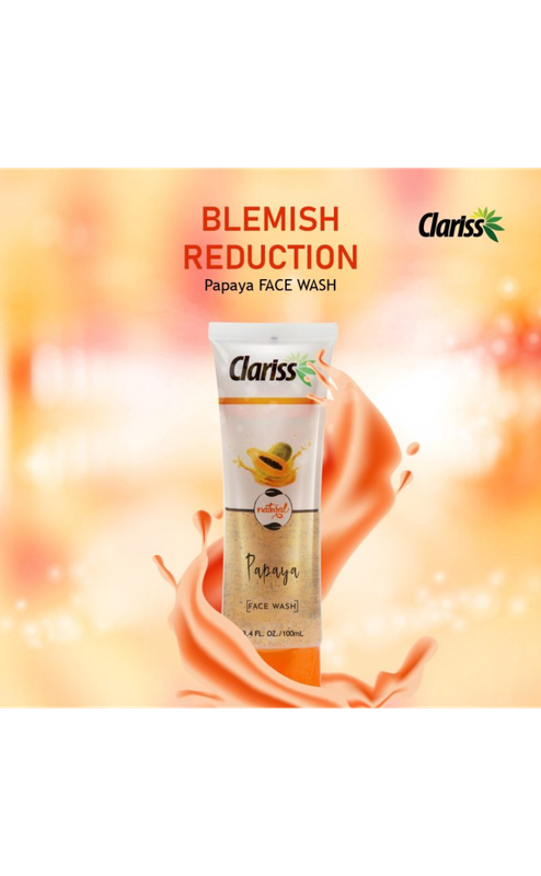 ক্ল্যারিস পাপায়া  ফেসওয়াশ 100ml ।CLARISS Papaya Face Wash 100ml - Image 3