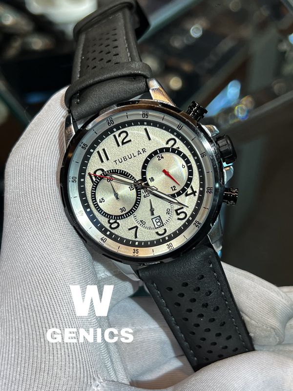 Tubular Authentic Chrono Belt Black White Dial