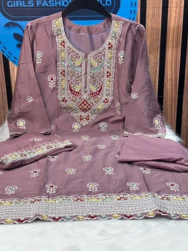 Indian Chinon Georgette Three Piece