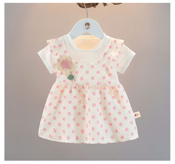 👗 Baby Girl Polka Dot Summer Dress – Korean Style
