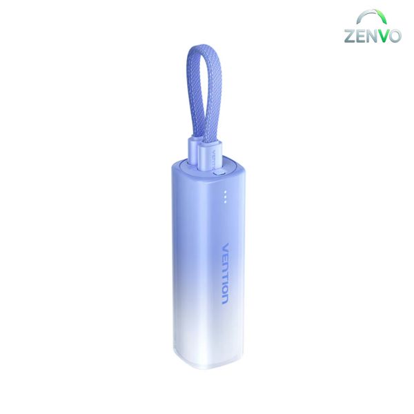 Vention FHWR0 5000mAh 20W Power Bank with USB-C to Lightning Cable – Gradient Blue