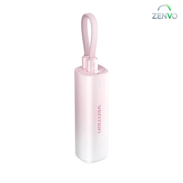 Vention FHWR0 5000mAh 20W Power Bank with USB-C to Lightning Cable – Gradient Red