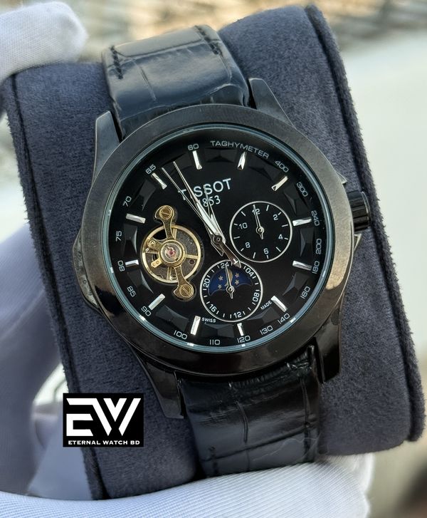TISSOT 3 CHRONO WITH AUTOMATIC  FULL BLACK