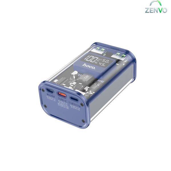 Hoco J105 10000mAh 22.5W Fast Charging Digital Display Power Bank – Blue