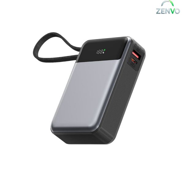 ACEFAST M21 20000mAh PD65W Fast Charging Power Bank with Built-in USB-C Cable