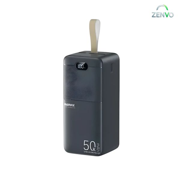 Remax RPP-117 Piloteer Series 50000mAh 27W Fast Charging Power Bank -Black Color