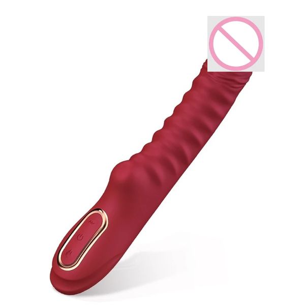 Electric massage glans shape stimulation G-spot heating vibration rod female silicone masturbation device adult sex toys product