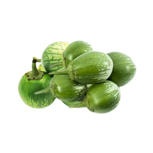 Sobuj Gol Begun(Round Brinjals Green)500gm ±25gmসবুজ গোল বেগুন