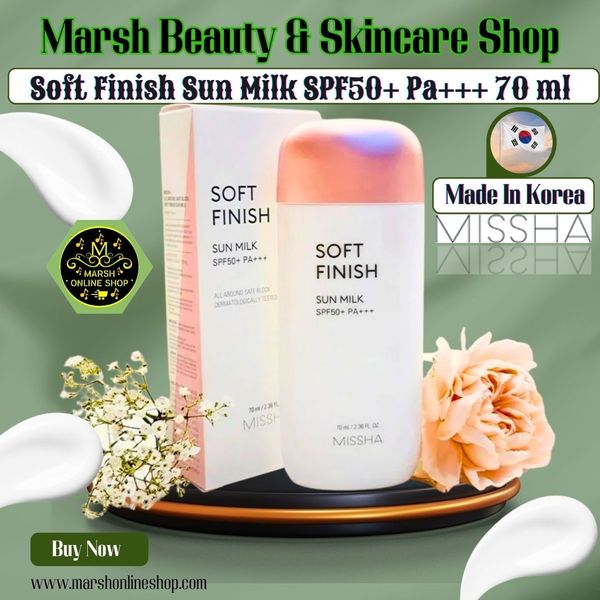 ๐๐ฐMissha Soft Finish Sun Milk SPF50+ Pa+++ (70 ml)
