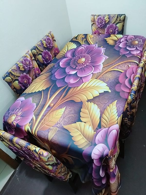 3D Digital Printed Dining Chair Table Cover
