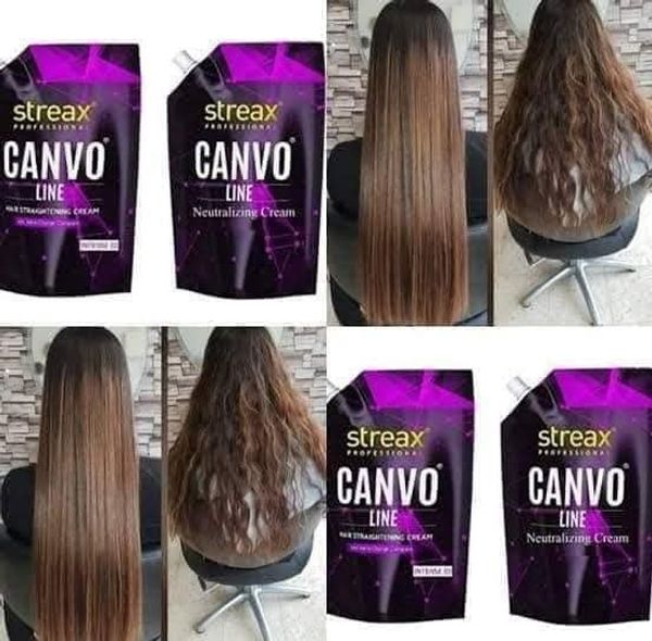 Streax Canvo Line Straightening Cream & Neutralizing Cream Set