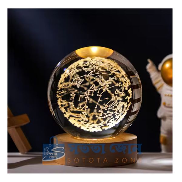 Multi Color Changing LED 3D Crystal Ball -Color Variations