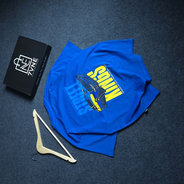 Street Kings Retro Car (Royal Blue) - Drop Shoulder T-shirt