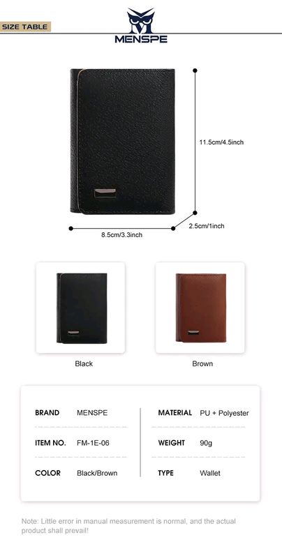 💥MENSPE Anti-Theft RF ID Blocking Safety PU Leather Wallet - Image 6