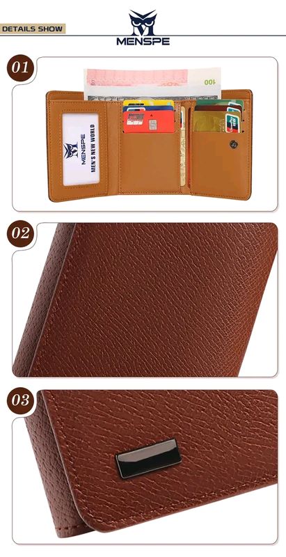 💥MENSPE Anti-Theft RF ID Blocking Safety PU Leather Wallet - Image 10