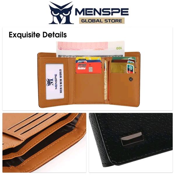 💥MENSPE Anti-Theft RF ID Blocking Safety PU Leather Wallet - Image 12