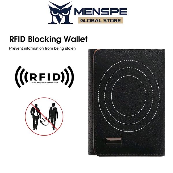 💥MENSPE Anti-Theft RF ID Blocking Safety PU Leather Wallet - Image 3