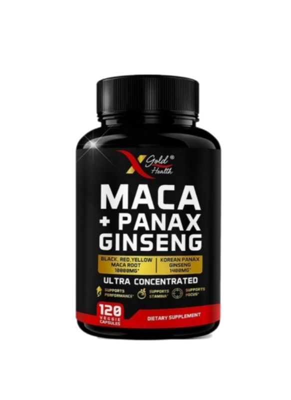 X Gold Health Maca PanaxGinseng Ultra Concentrated - 120 Capsules