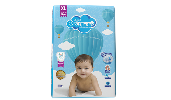Bashundhara Diapant - Standard Series XL (32pcs/ packet) Pant Style Baby Diaper for 12-17kg Babies