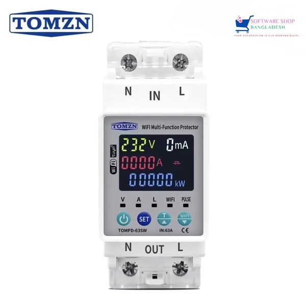 TOMZN TOMPD-63SW WiFi Smart Circuit Breaker with Real-Time Energy Monitoring and App Control