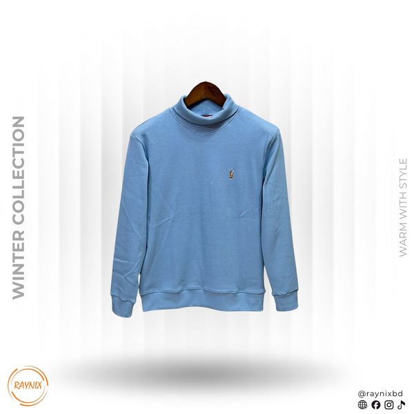 POLO RALPH LAUREN Winter Collection Turtle Neck Sweatshirt – Sky Blue