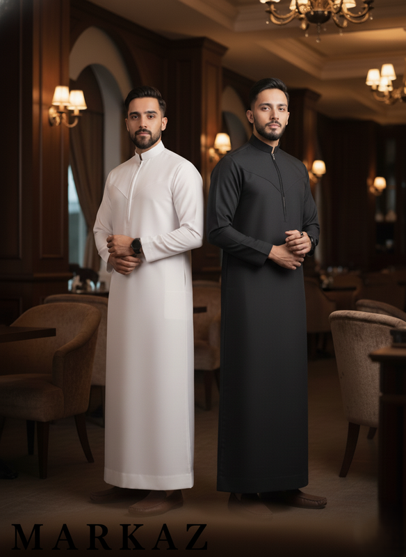 The Monochrome Collection: Premium Indonesian style Thobe