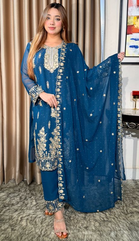 ইন্ডিয়ান জর্জেট থ্রি-পিস কালেকশন