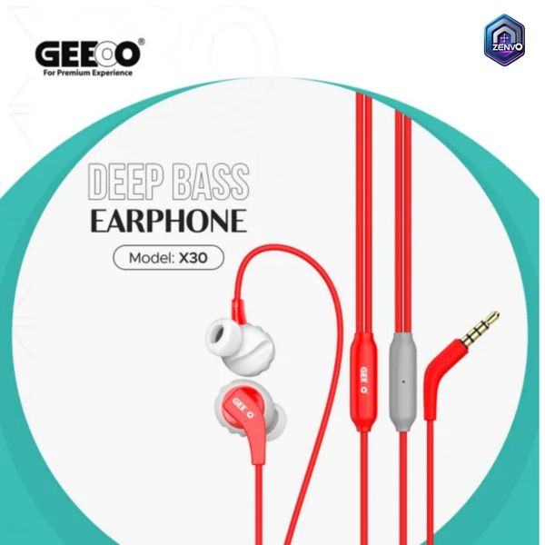 Geeoo X-30 Deep Bass In-Ear Wired Earphone