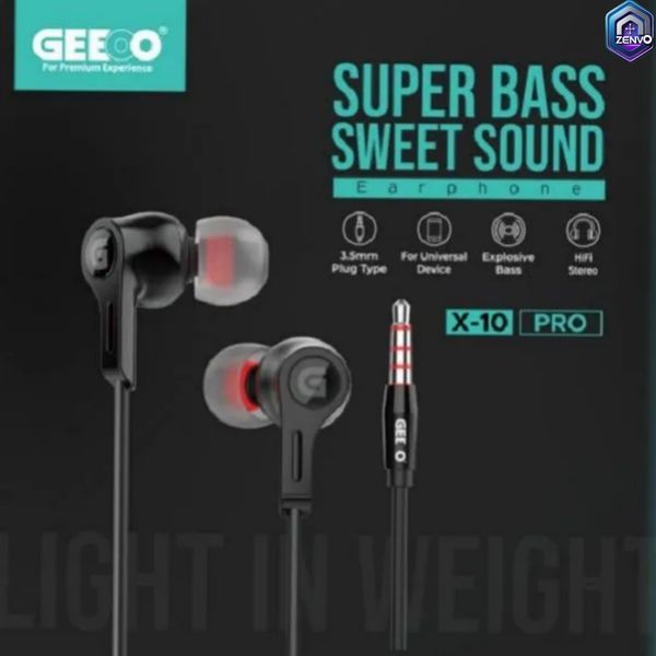 Geeoo X10 Pro Earphone With Microphone