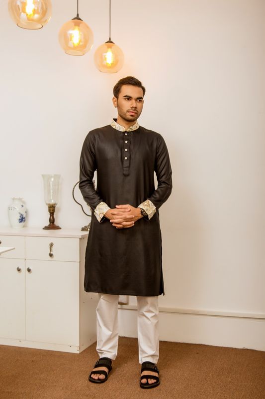 Men's majestic Panjabi - Black