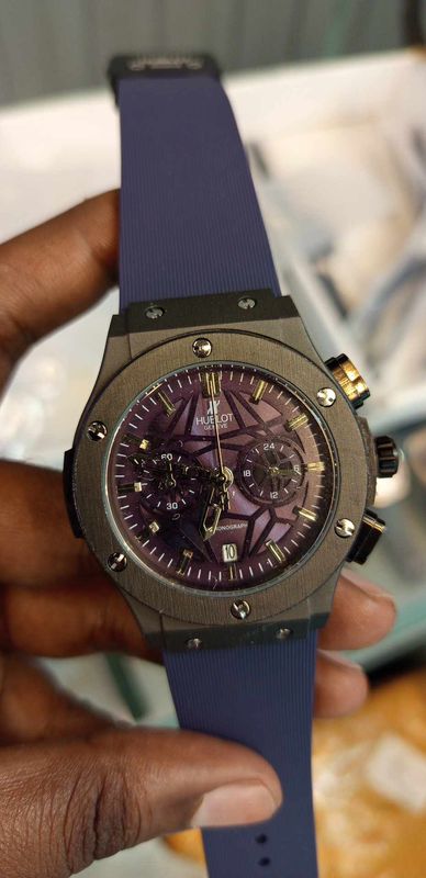 Hublot Belt Spider Blue Dial Black Case Blue Belt V2
