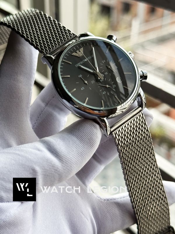 ARMANI MESH CHAIN GLOSSY GREY DIAL