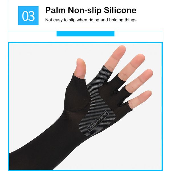 Geepact 2PCS Ice Silk Sleeves Anti - Image 5