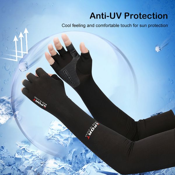 Geepact 2PCS Ice Silk Sleeves Anti - Image 7