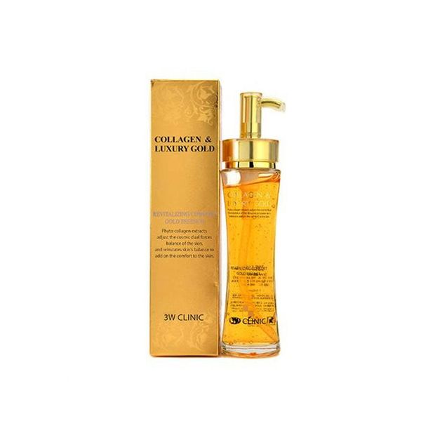 3W Clinic collagen and luxury revitalizing comfort 24K gold essence