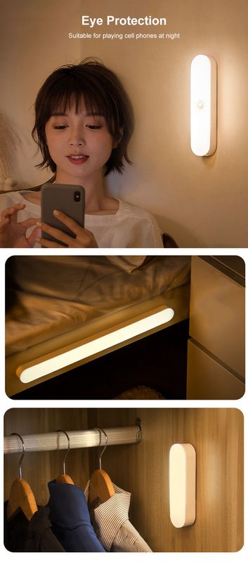 Auoyo LED Long Light 10CM 30CM Cupboard Wardrobe Bed Light - Image 10