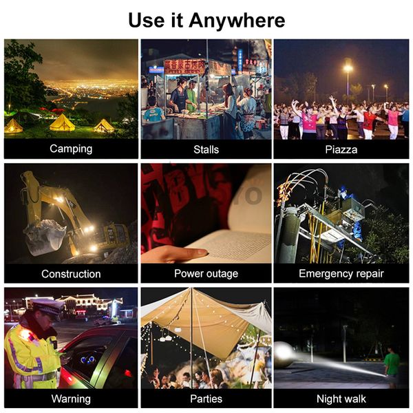 =999
Auoyo LED Solar USB Rechargeable Waterproof Handheld Portable Spotlight - Image 5