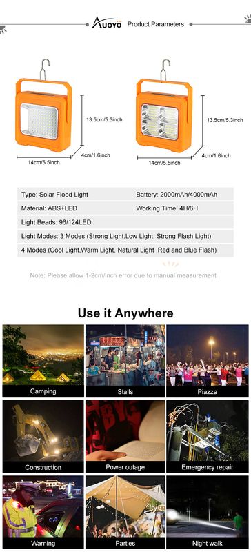 =999
Auoyo LED Solar USB Rechargeable Waterproof Handheld Portable Spotlight - Image 9