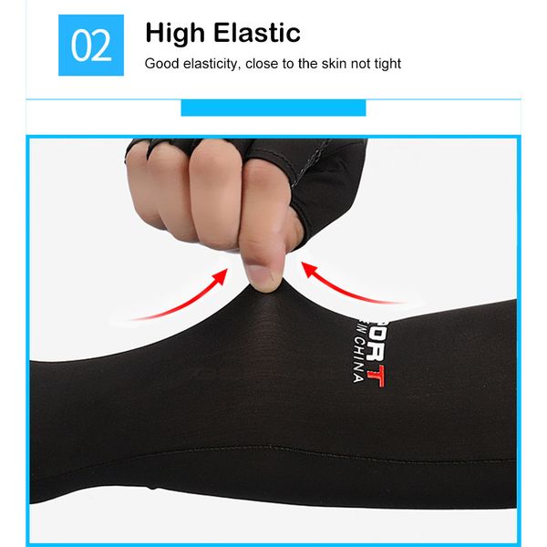Geepact 2PCS Ice Silk Sleeves Anti - Image 4