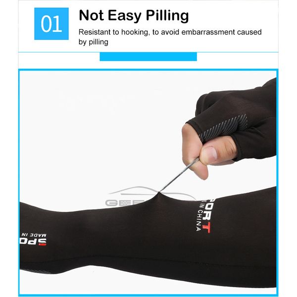 Geepact 2PCS Ice Silk Sleeves Anti - Image 6